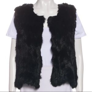 525 America Black Rabbit Fur Vest